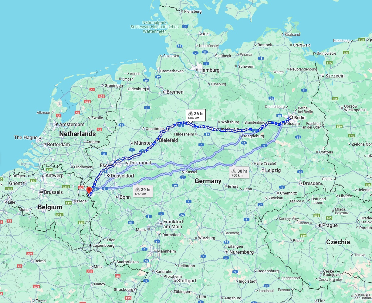 Anreise von Berlin Zu Aachen Über 