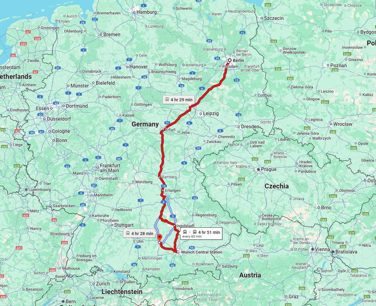 Anreise von Berlin Zu Augsburg Über 