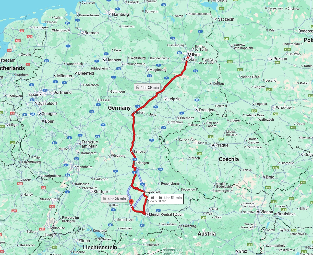 Anreise von Berlin Zu Augsburg Über 