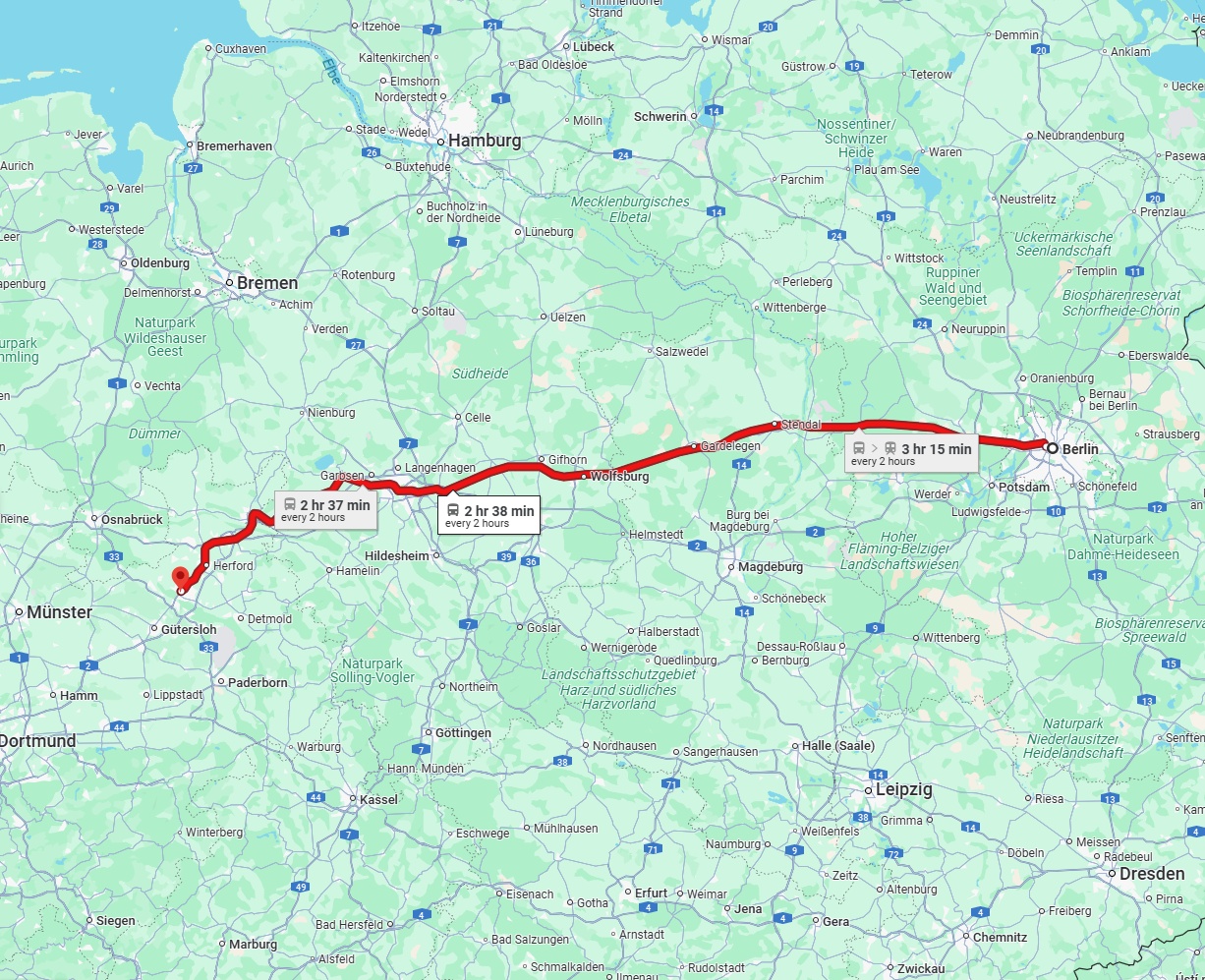 Anreise von Berlin Zu Bielefeld Über 