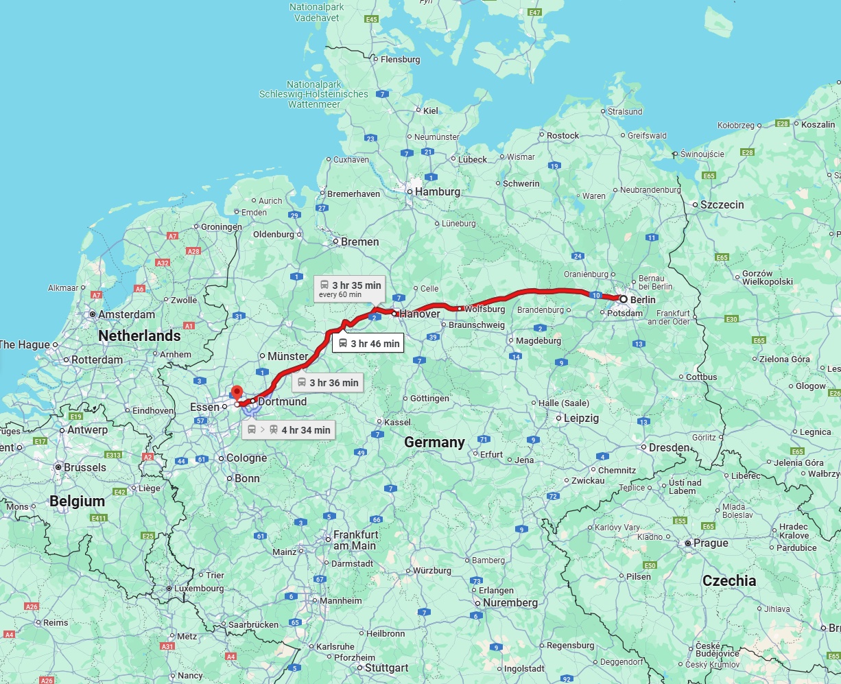 Anreise von Berlin Zu Bochum Über 