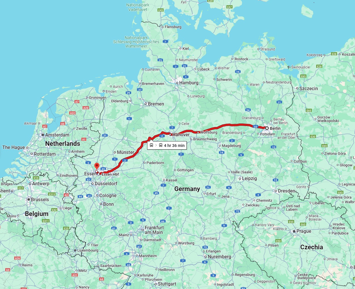 Anreise von Berlin Zu Bottrop Über 
