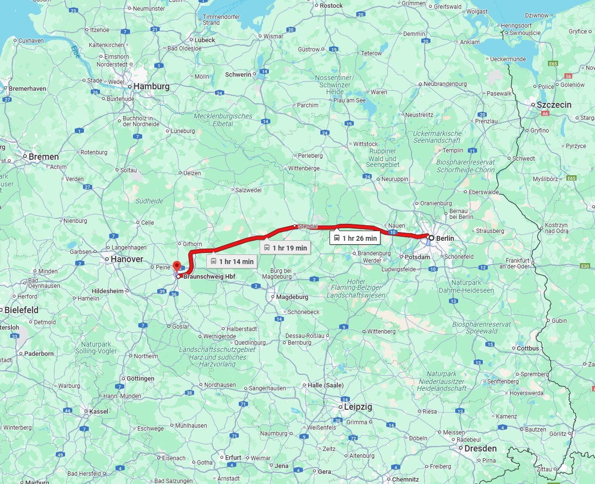 Anreise von Berlin Zu Braunschweig Über 