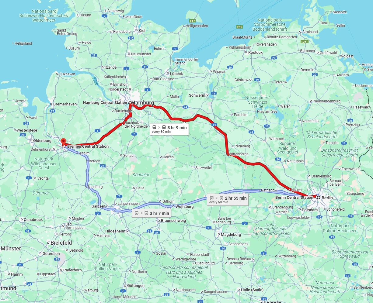 Anreise von Berlin Zu Bremen Über 
