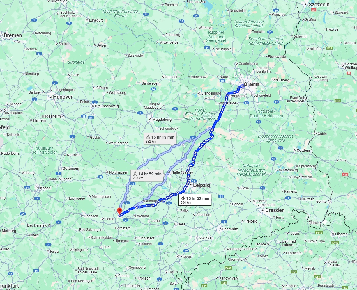 Anreise von Berlin Zu Erfurt Über 