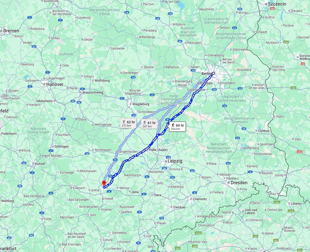 Anreise von Berlin Zu Erfurt Über 