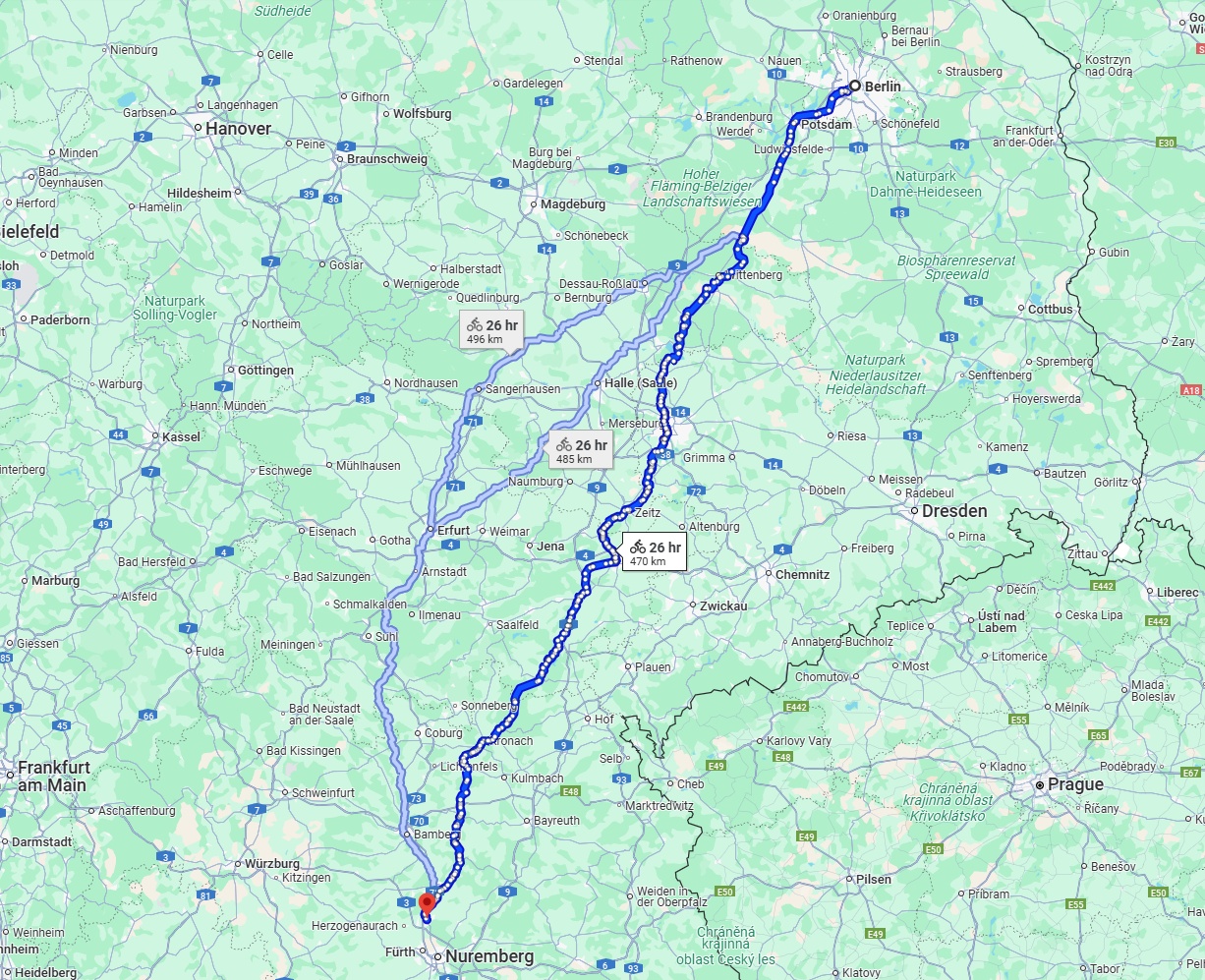 Anreise von Berlin Zu Erlangen Über 