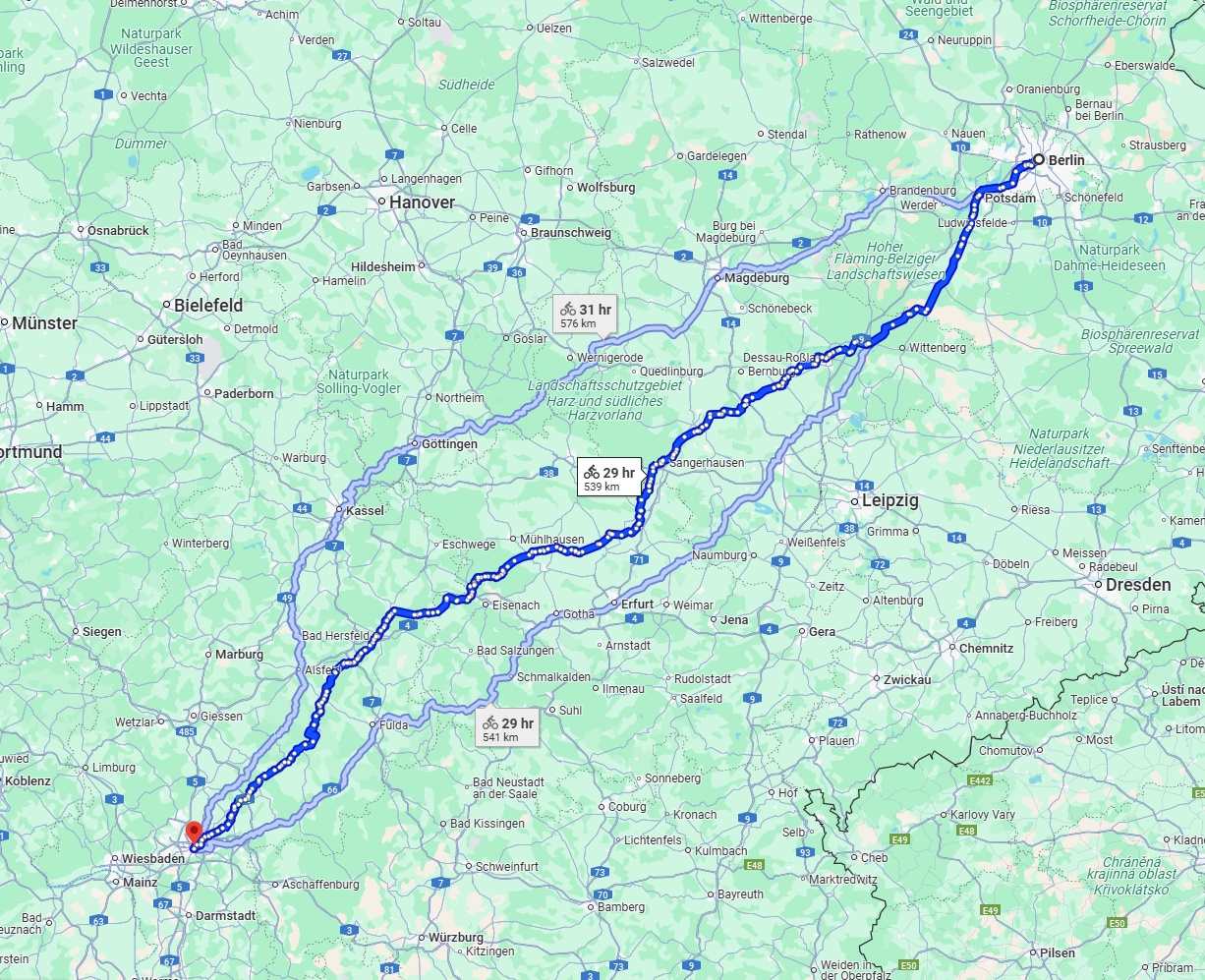 Anreise von Berlin Zu Frankfurt am Main Über 