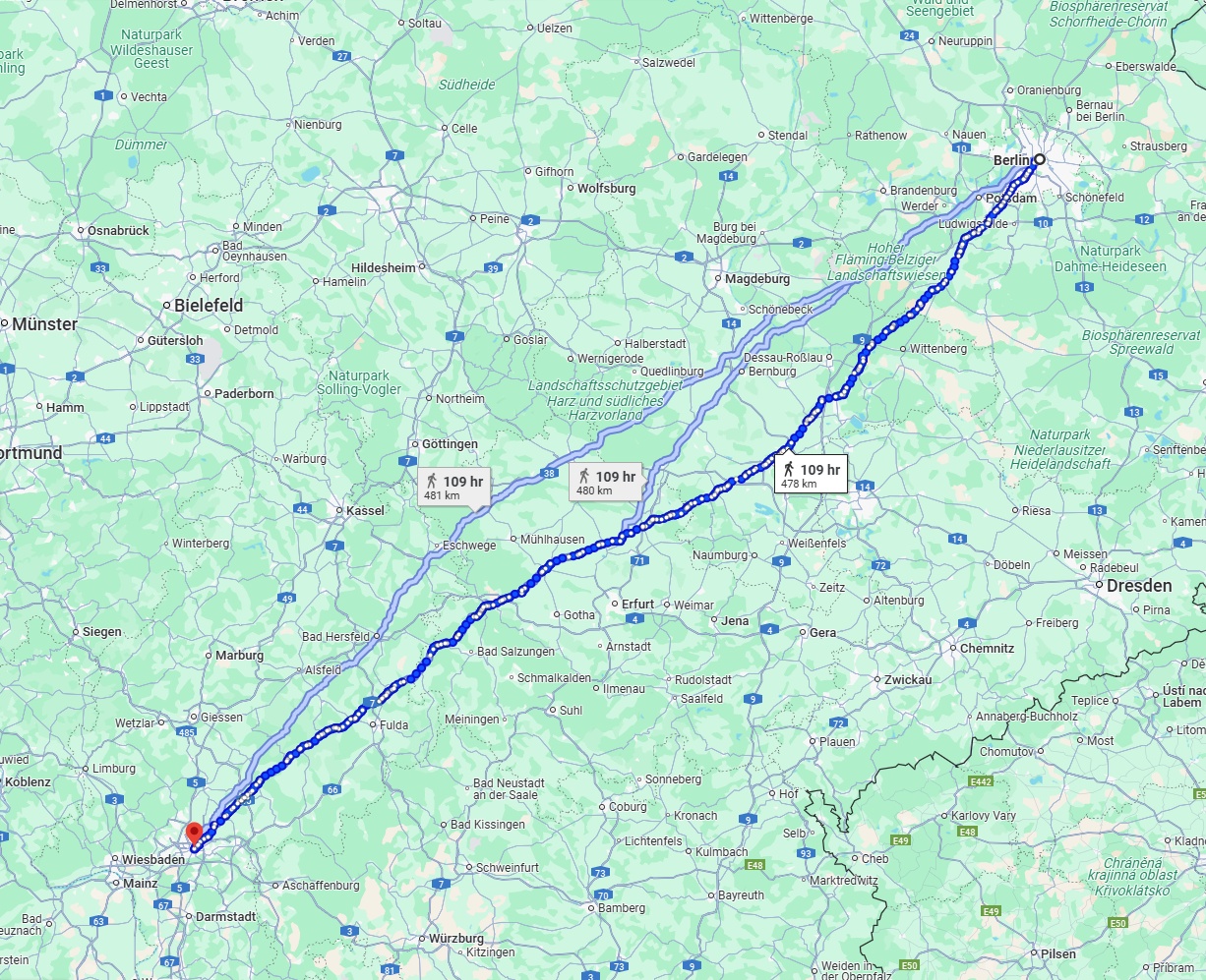 Anreise von Berlin Zu Frankfurt am Main Über 