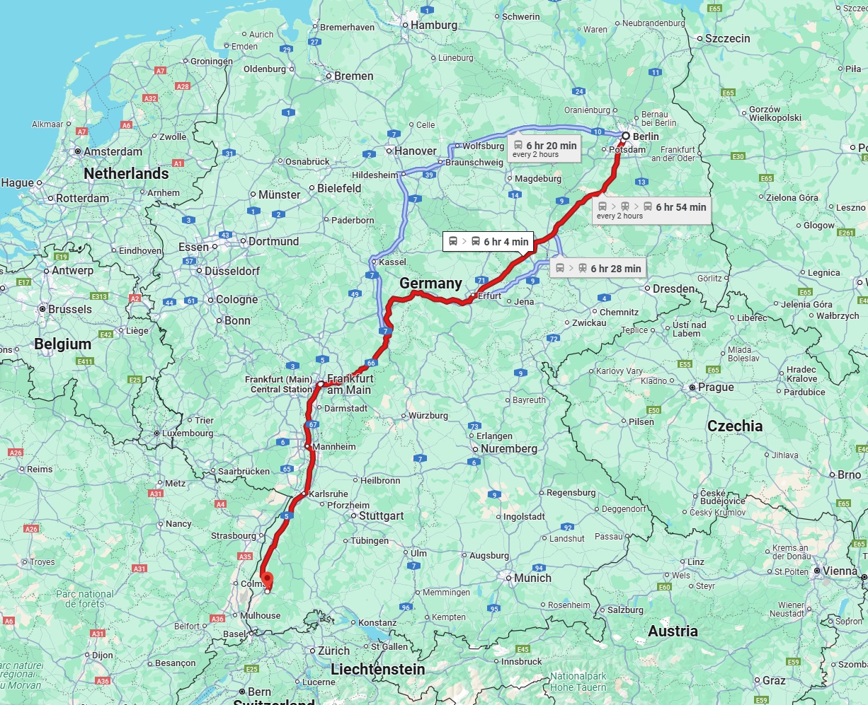 Anreise von Berlin Zu Freiburg im Breisgau Über 