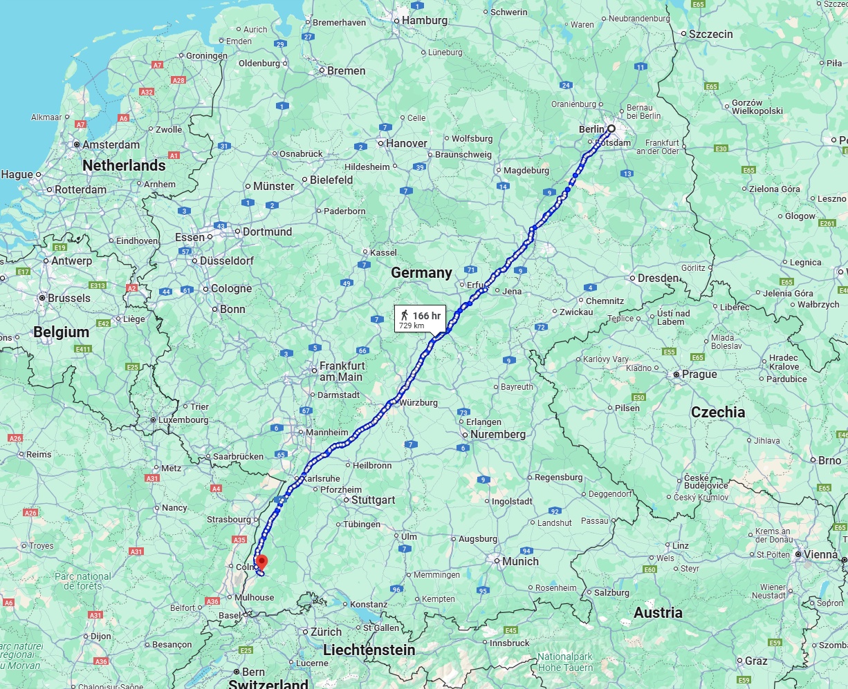 Anreise von Berlin Zu Freiburg im Breisgau Über 