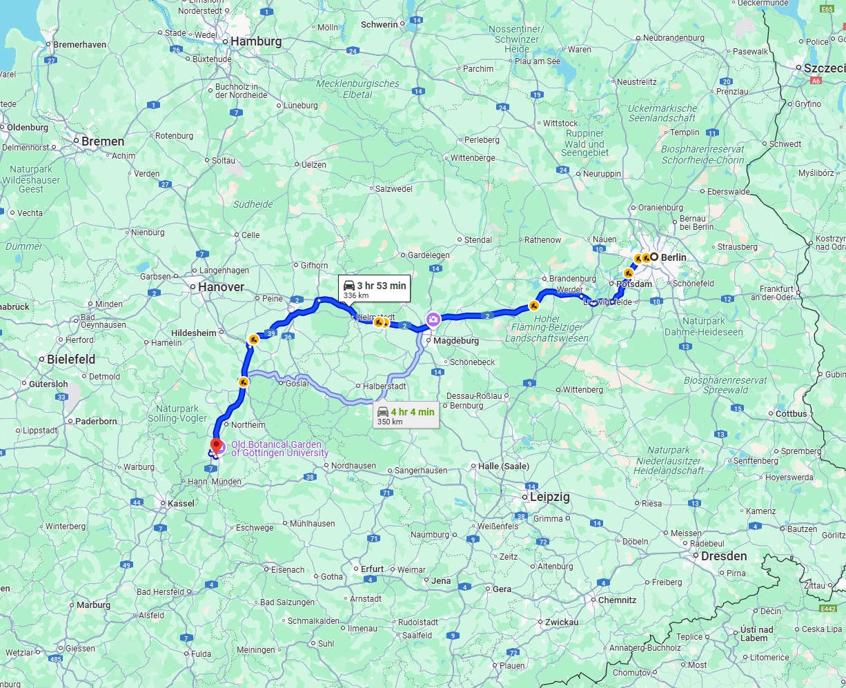 Anreise von Berlin Zu Göttingen Über via A2