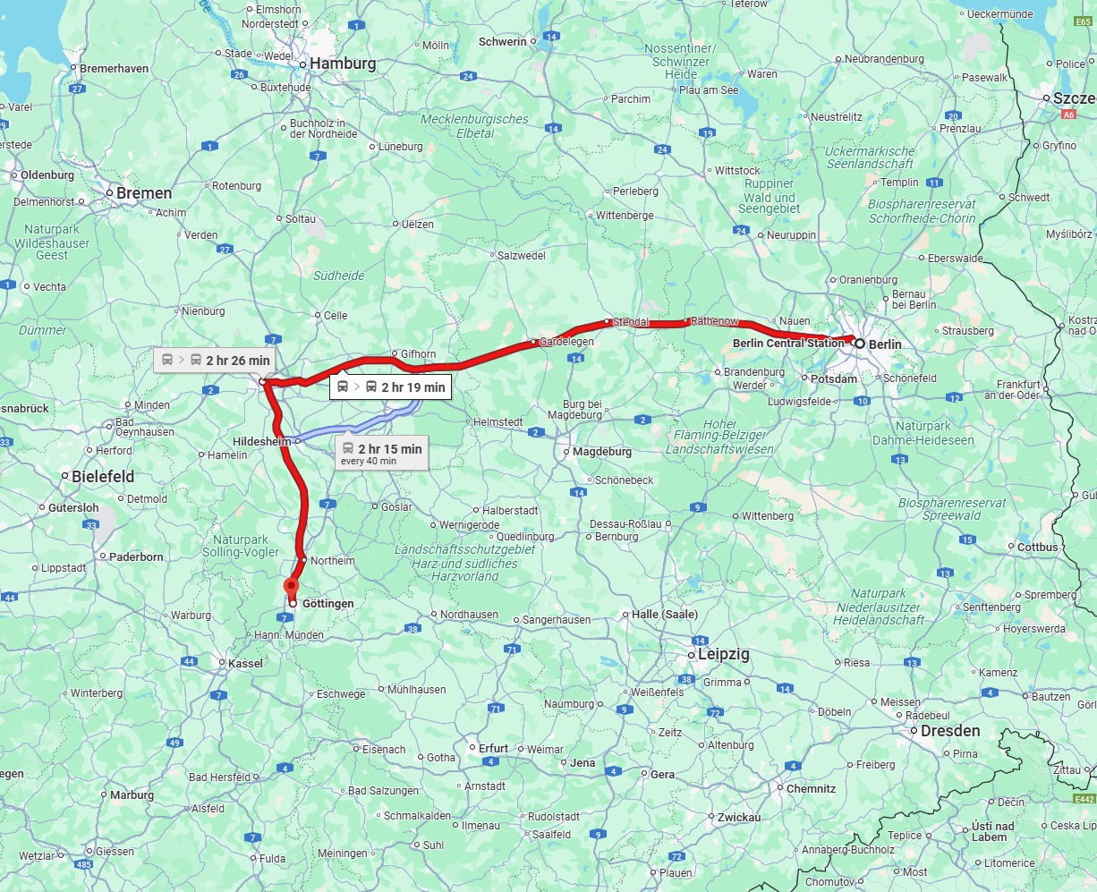 Anreise von Berlin Zu Göttingen Über 