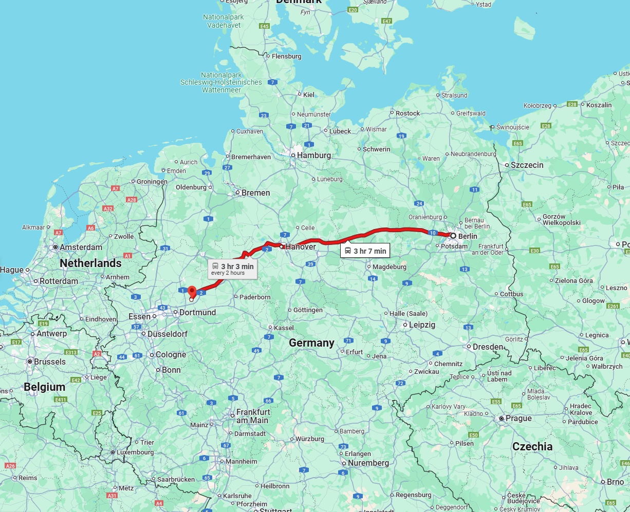 Anreise von Berlin Zu Hamm Über 