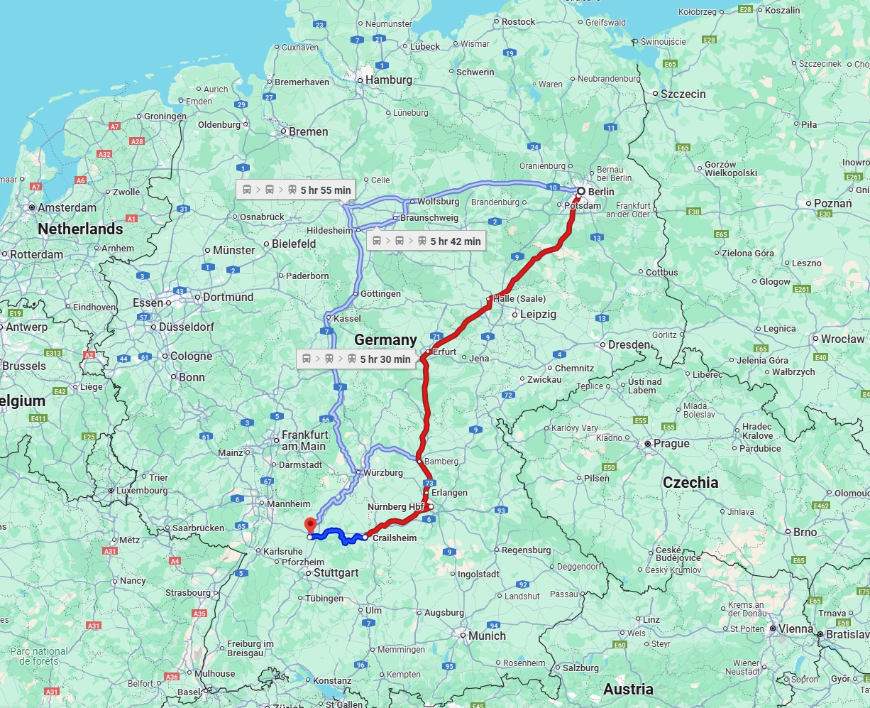 Anreise von Berlin Zu Heilbronn Über 