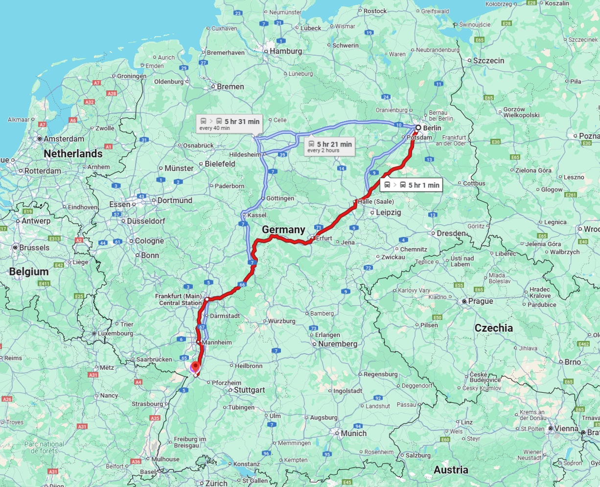 Anreise von Berlin Zu Karlsruhe Über 