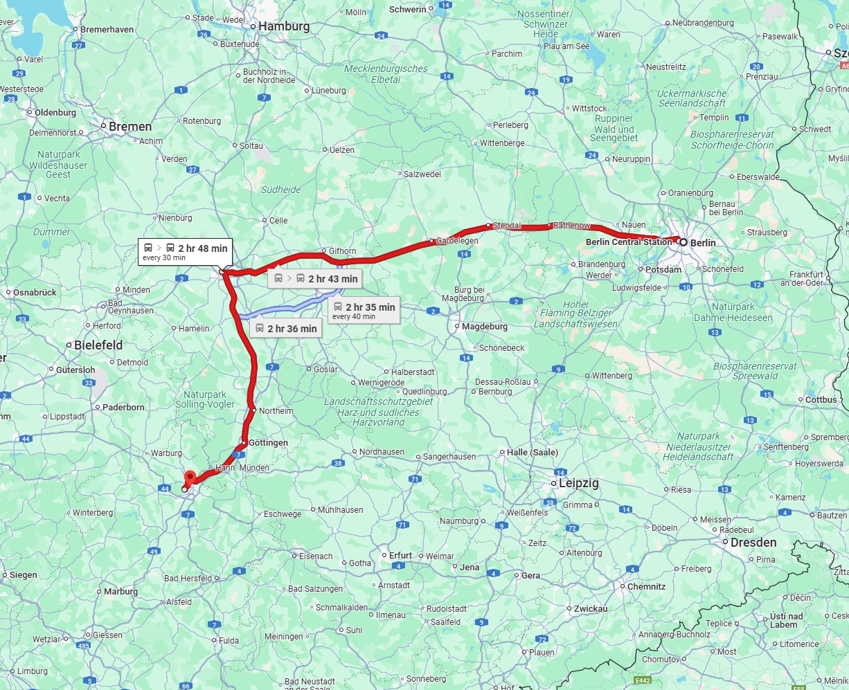 Anreise von Berlin Zu Kassel Über 