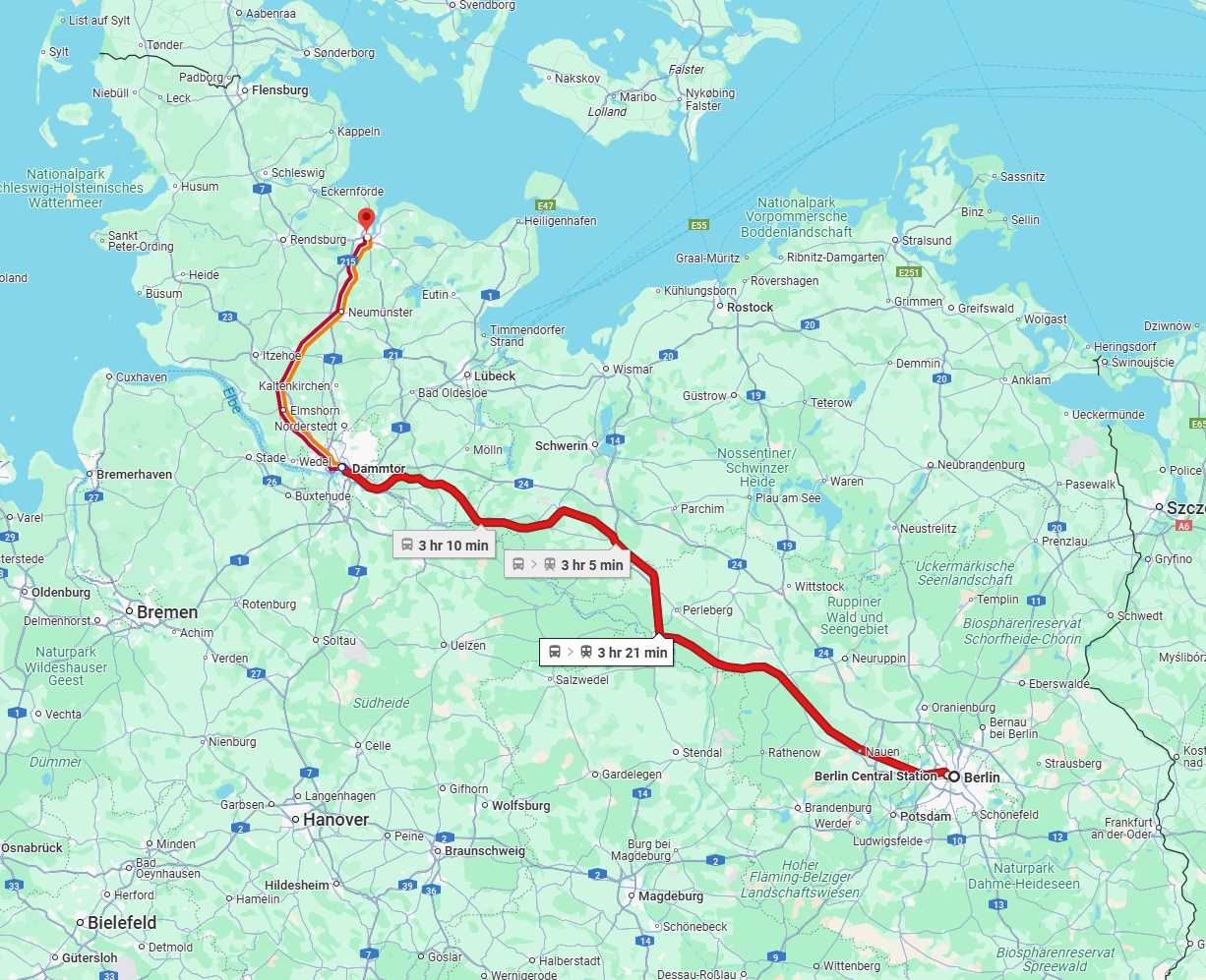 Anreise von Berlin Zu Kiel Über 