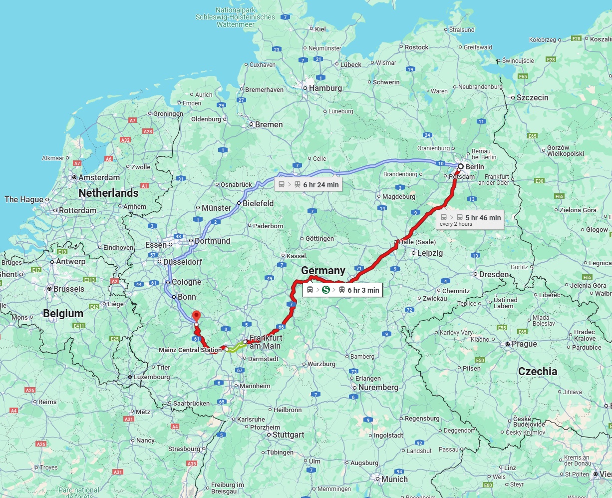 Anreise von Berlin Zu Koblenz Über 
