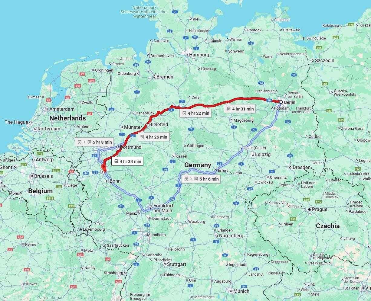Anreise von Berlin Zu Köln Über 