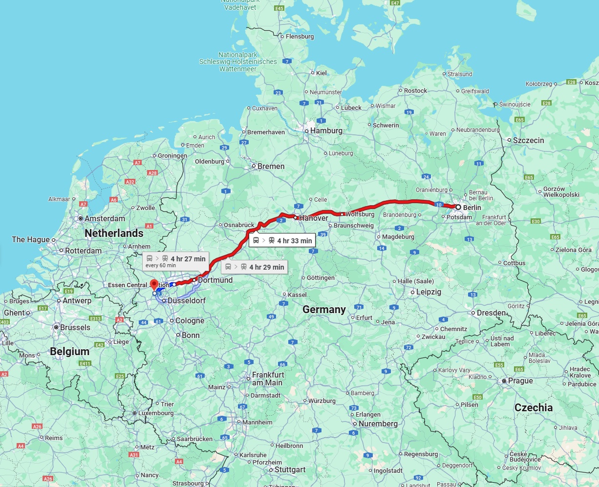 Anreise von Berlin Zu Krefeld Über 