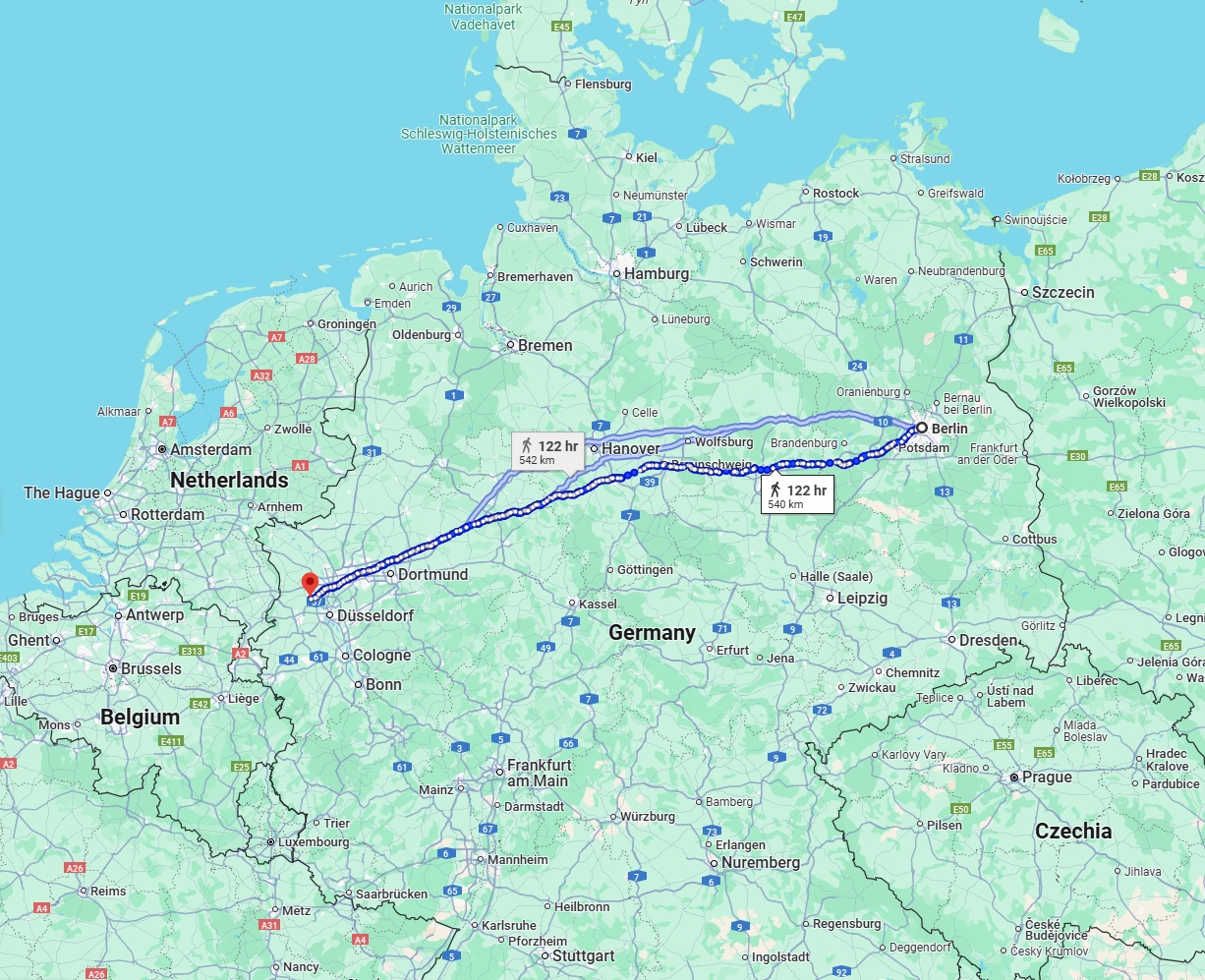 Anreise von Berlin Zu Krefeld Über 