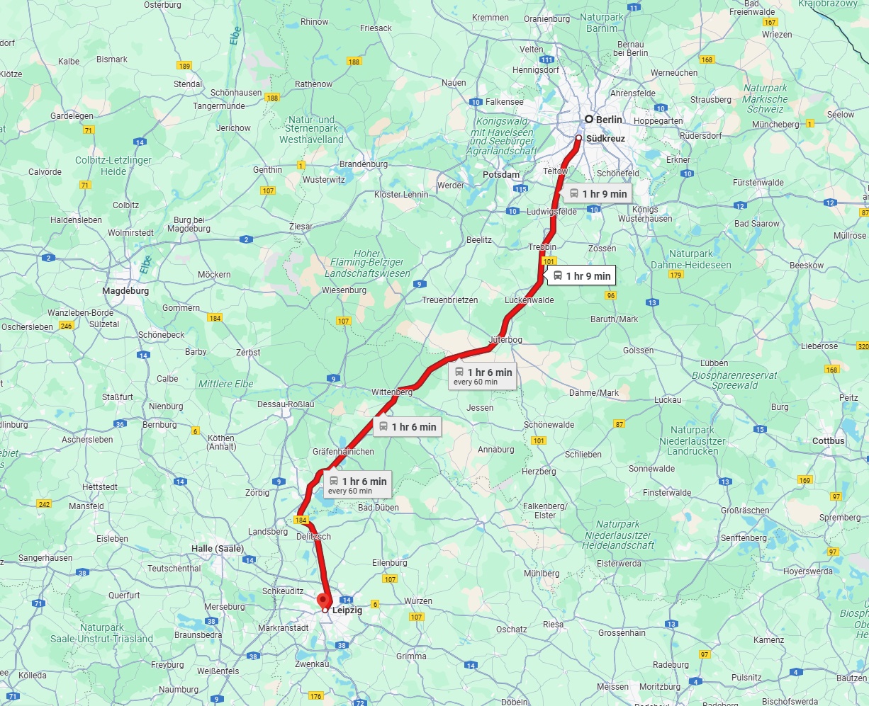 Anreise von Berlin Zu Leipzig Über 