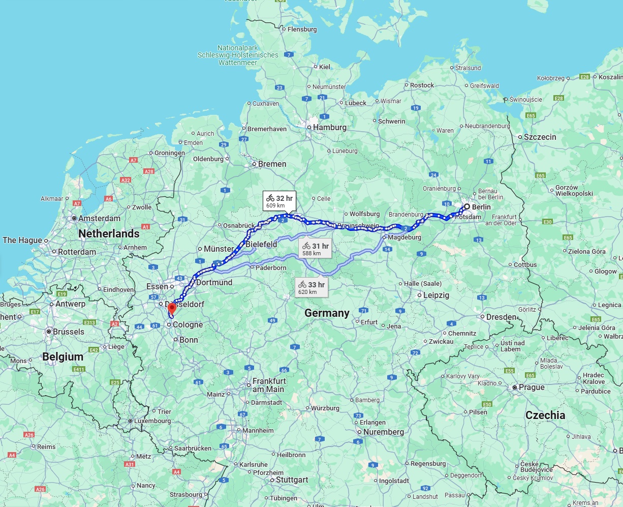 Anreise von Berlin Zu Leverkusen Über 