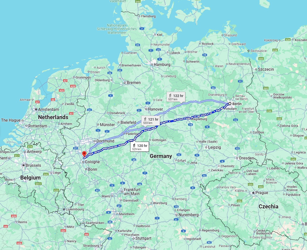 Anreise von Berlin Zu Leverkusen Über 