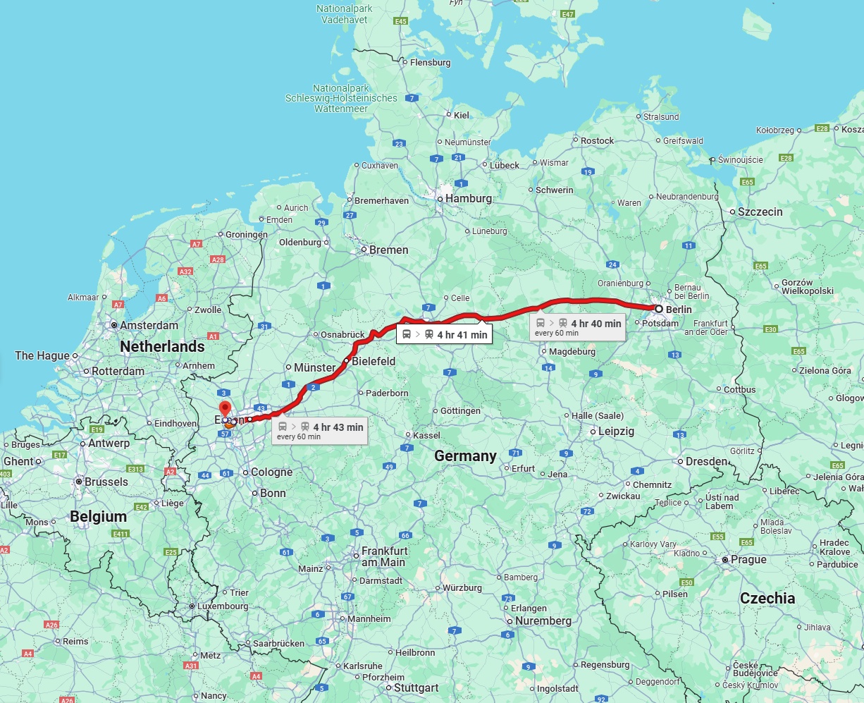 Anreise von Berlin Zu Moers Über 