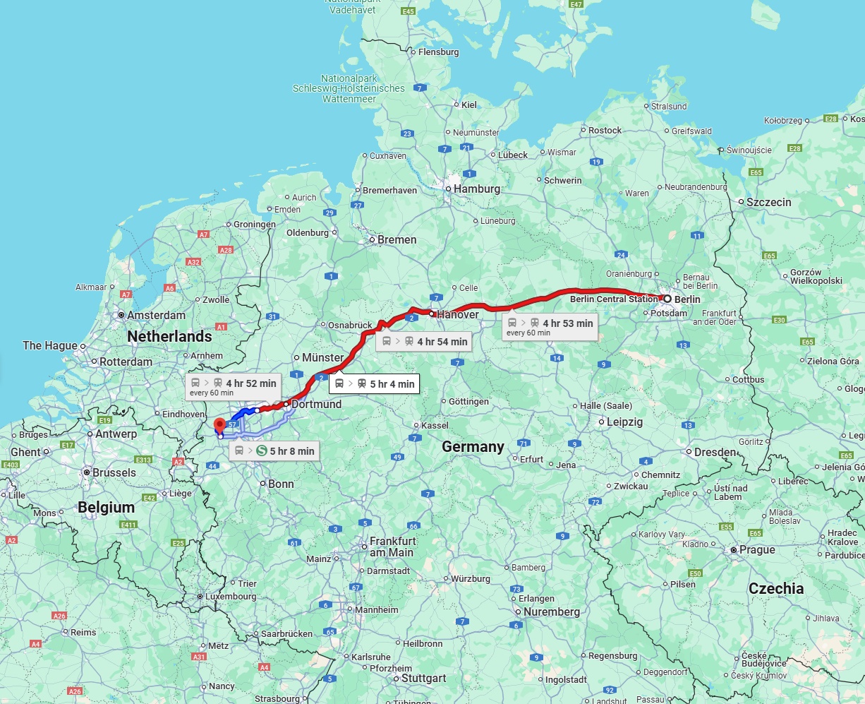 Anreise von Berlin Zu Mönchengladbach Über 