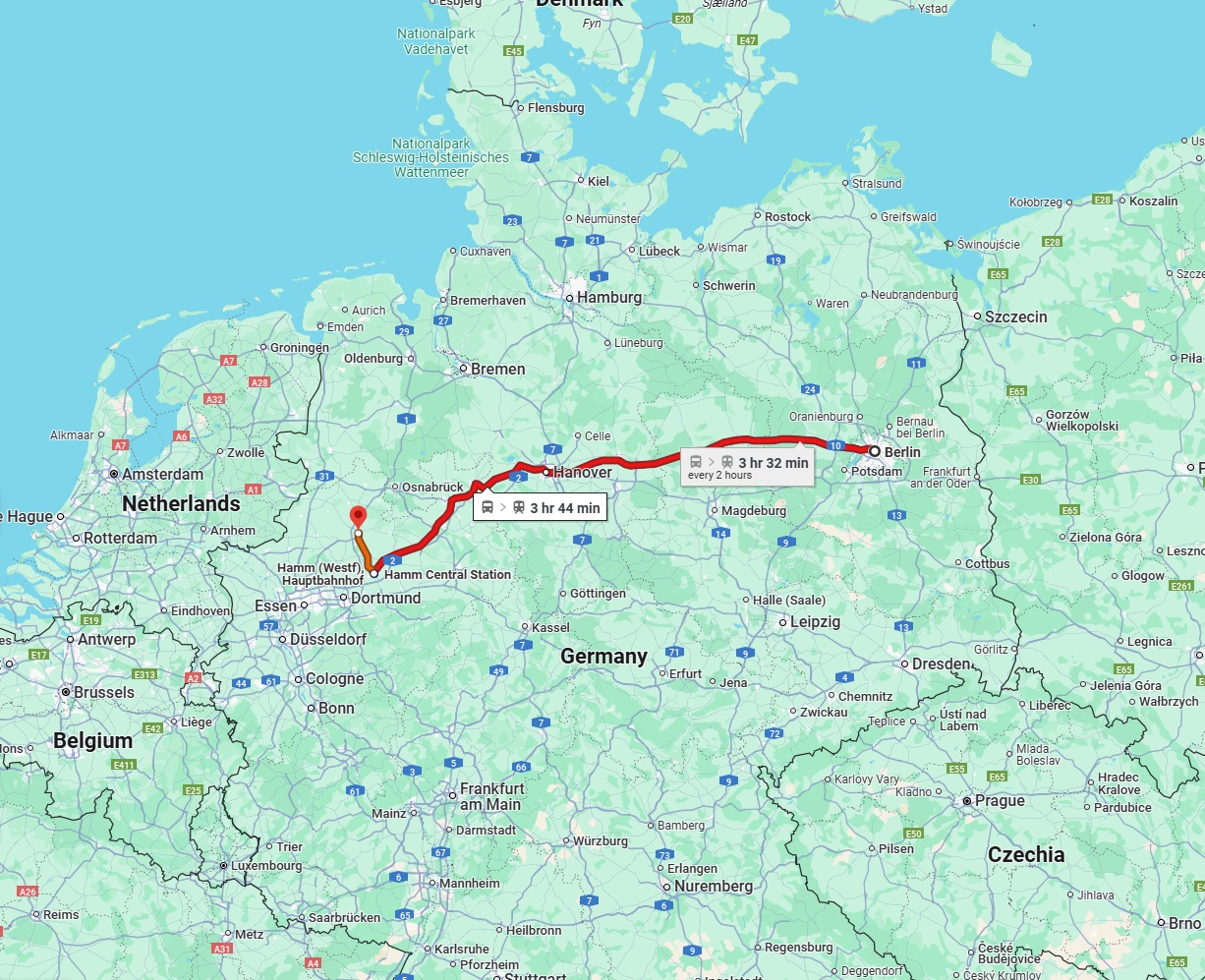 Anreise von Berlin Zu Münster Über 