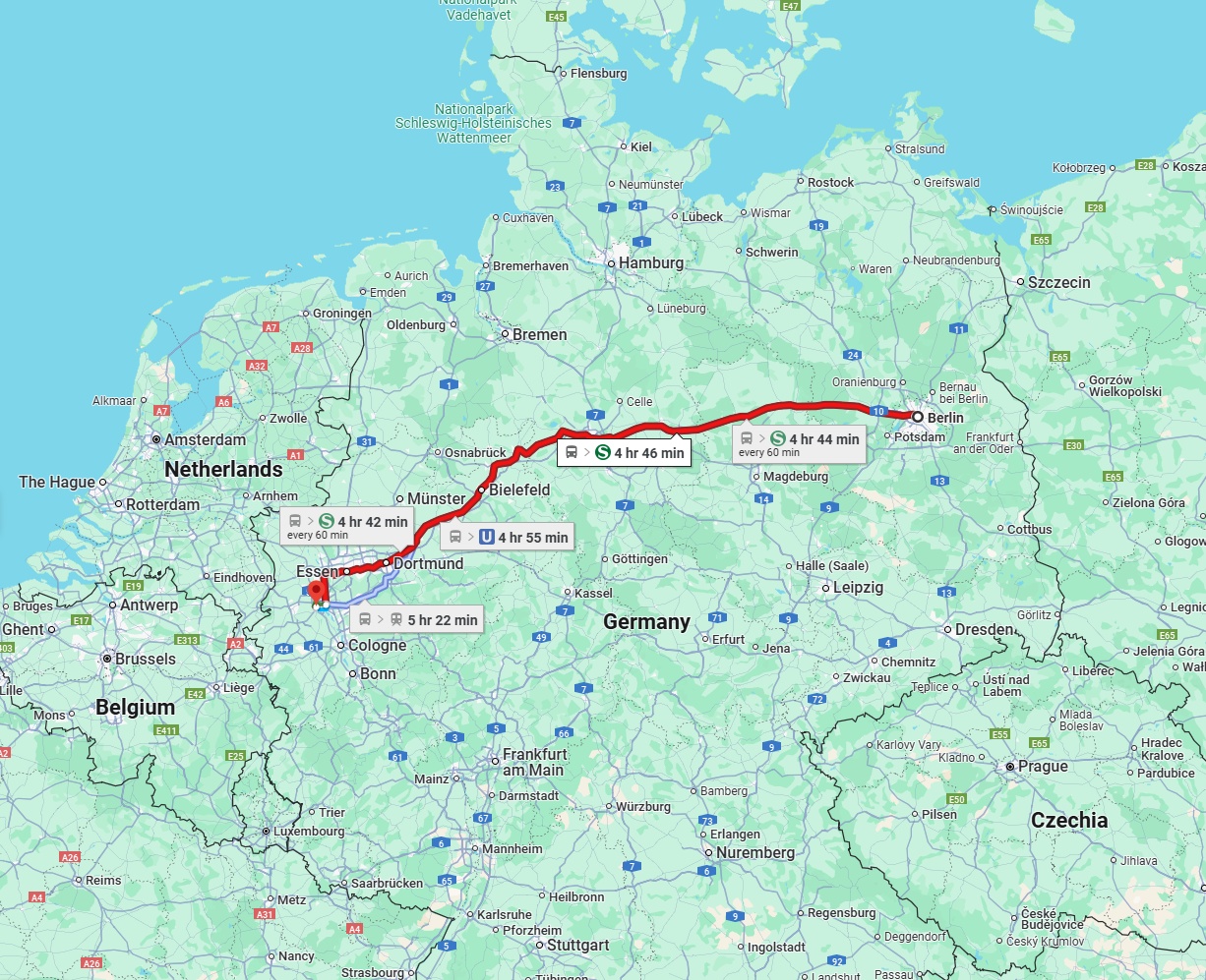 Anreise von Berlin Zu Neuss Über 