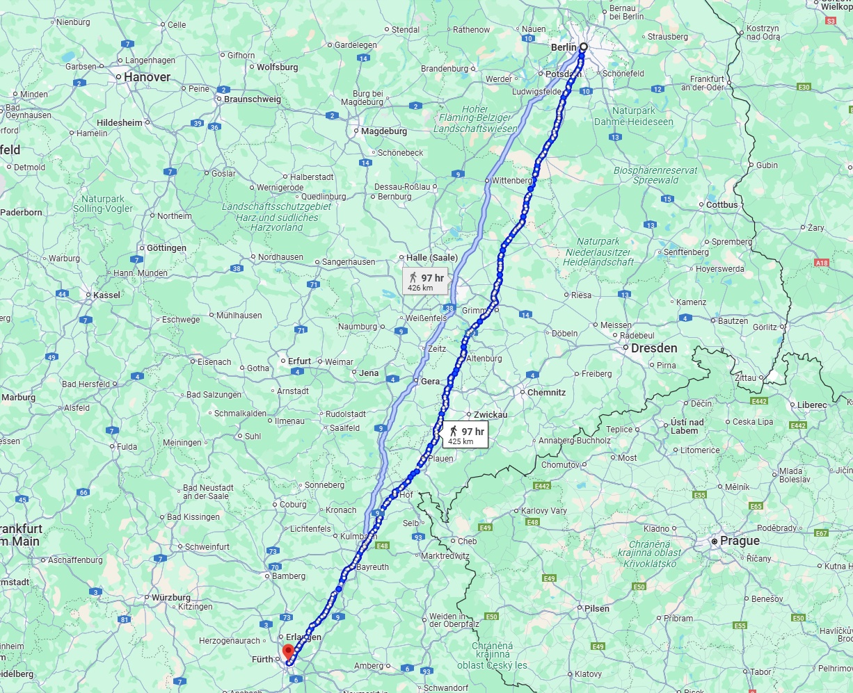 Anreise von Berlin Zu Nürnberg Über 
