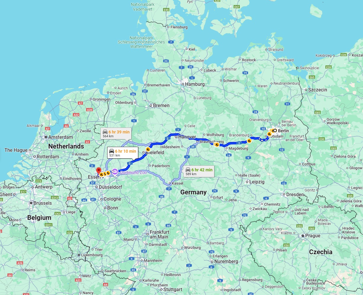 Anreise von Berlin Zu Oberhausen Über 