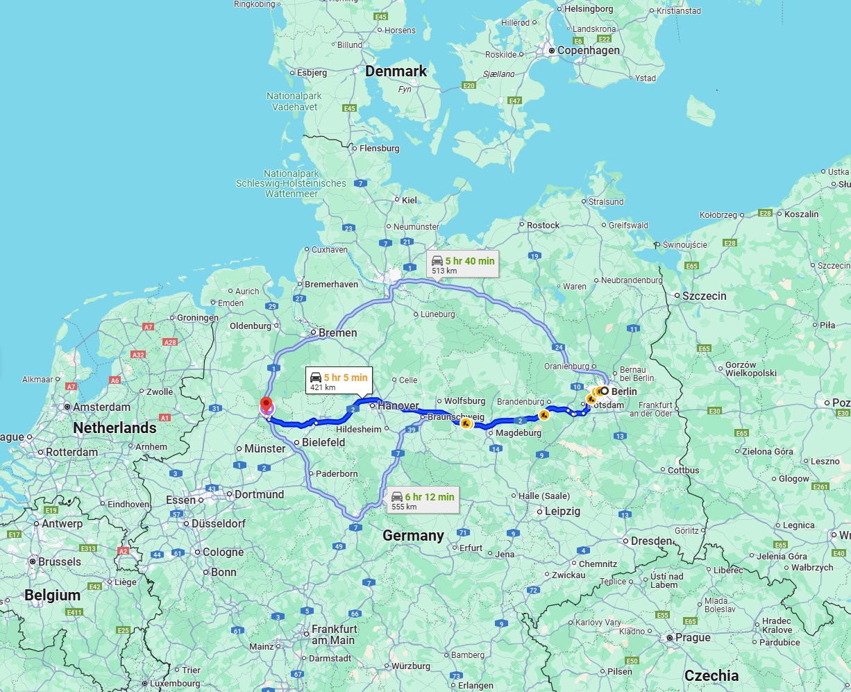 Anreise von Berlin Zu Osnabrück Über 