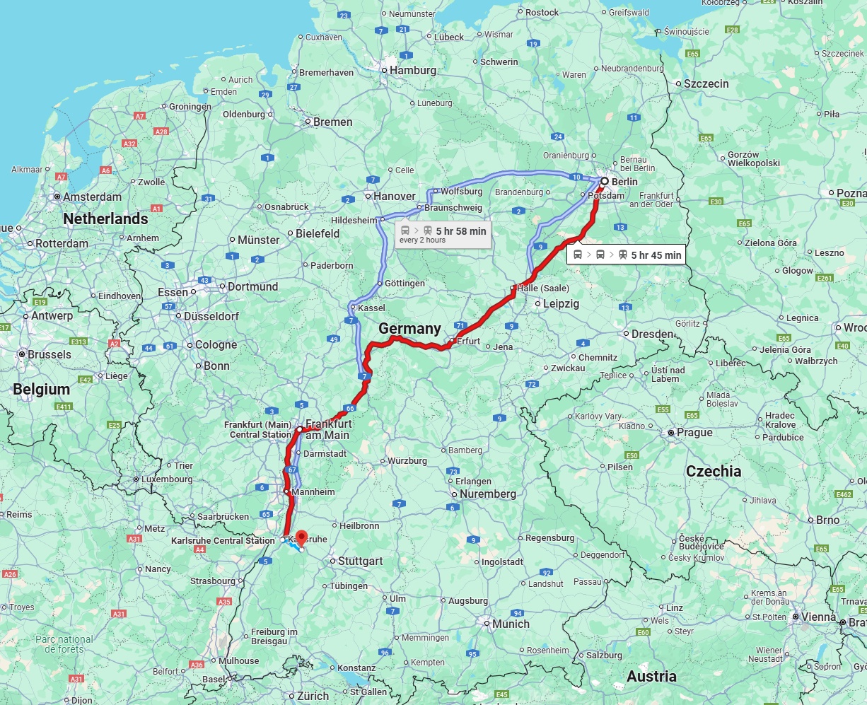 Anreise von Berlin Zu Pforzheim Über 