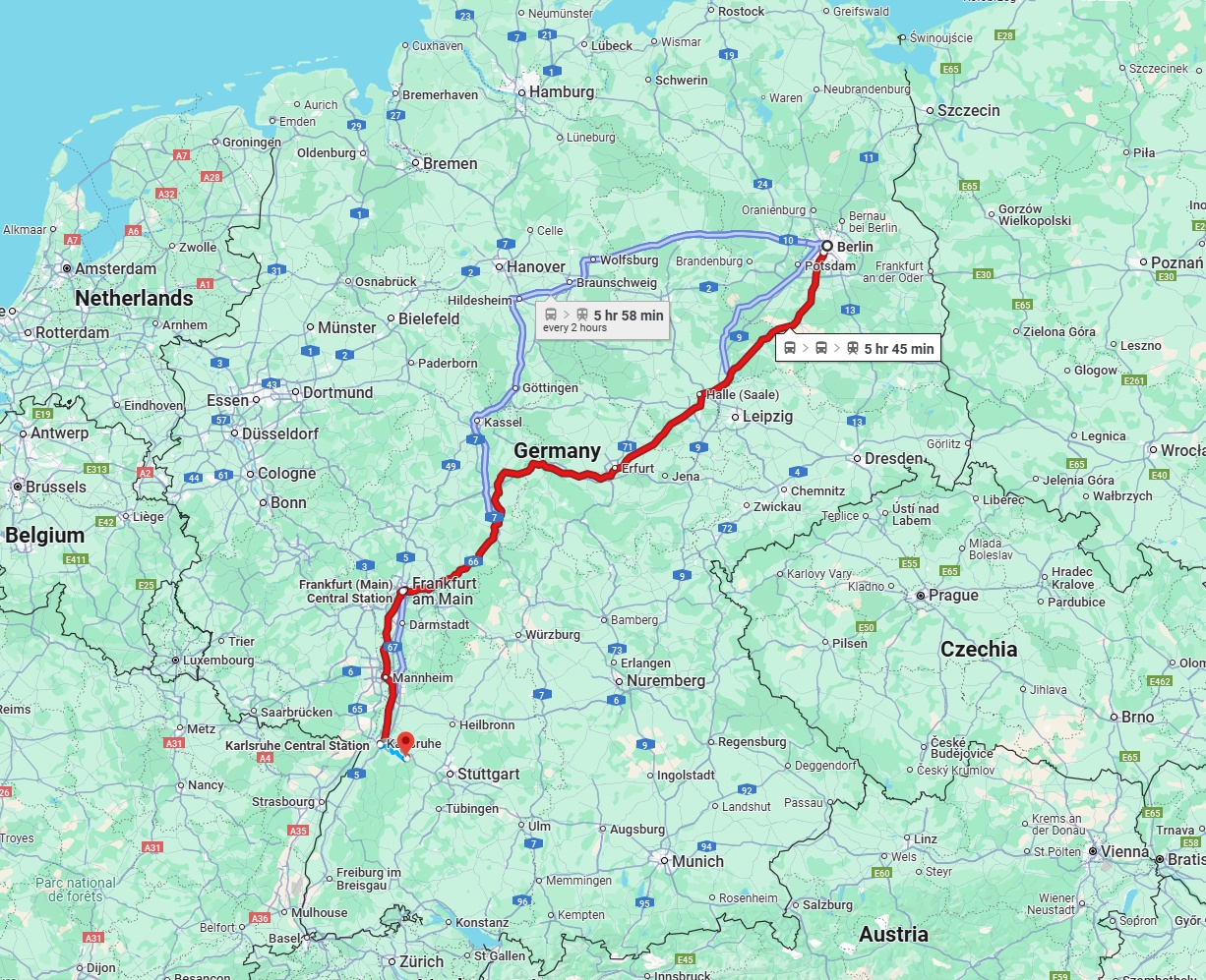 Anreise von Berlin Zu Pforzheim Über 