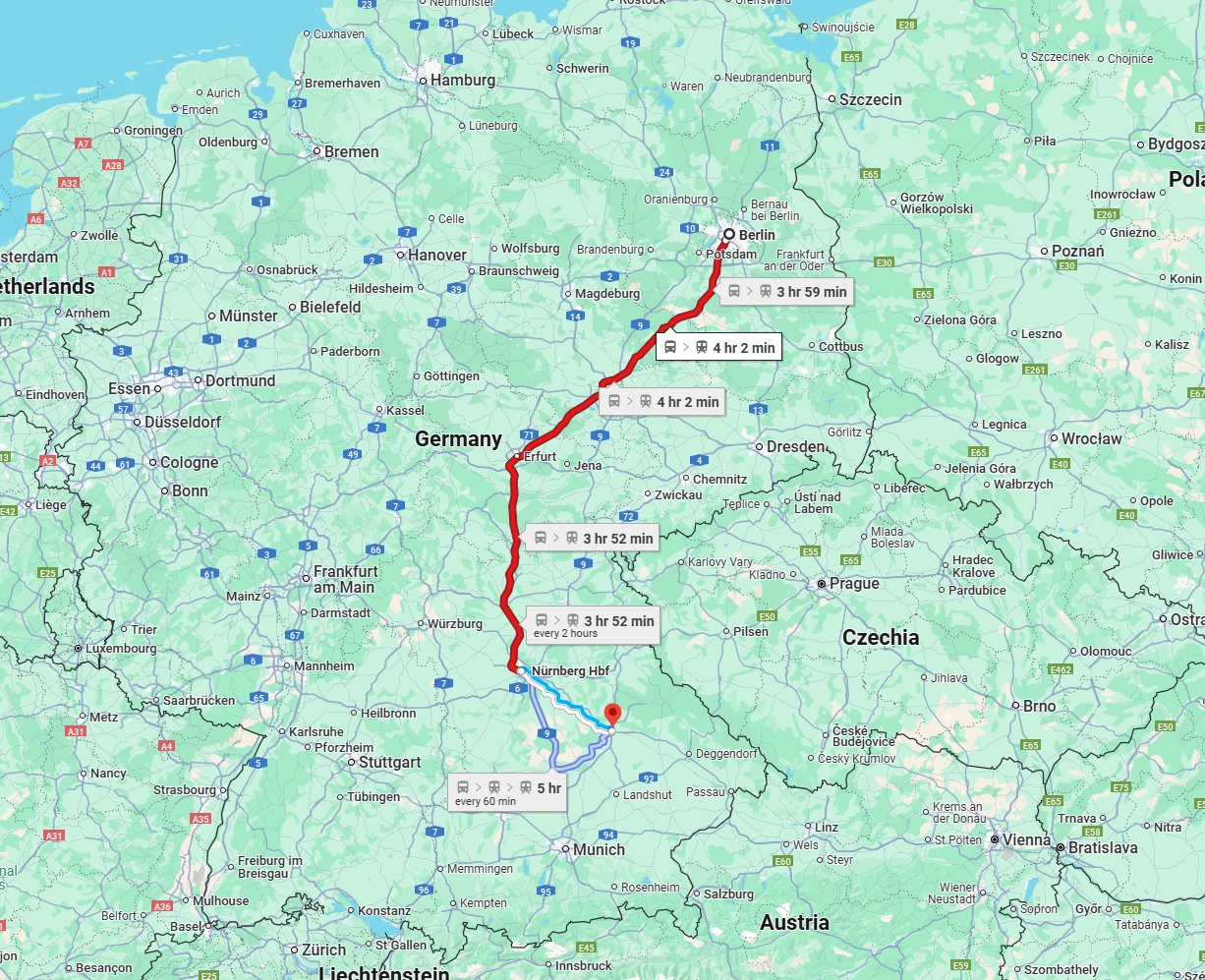 Anreise von Berlin Zu Regensburg Über 