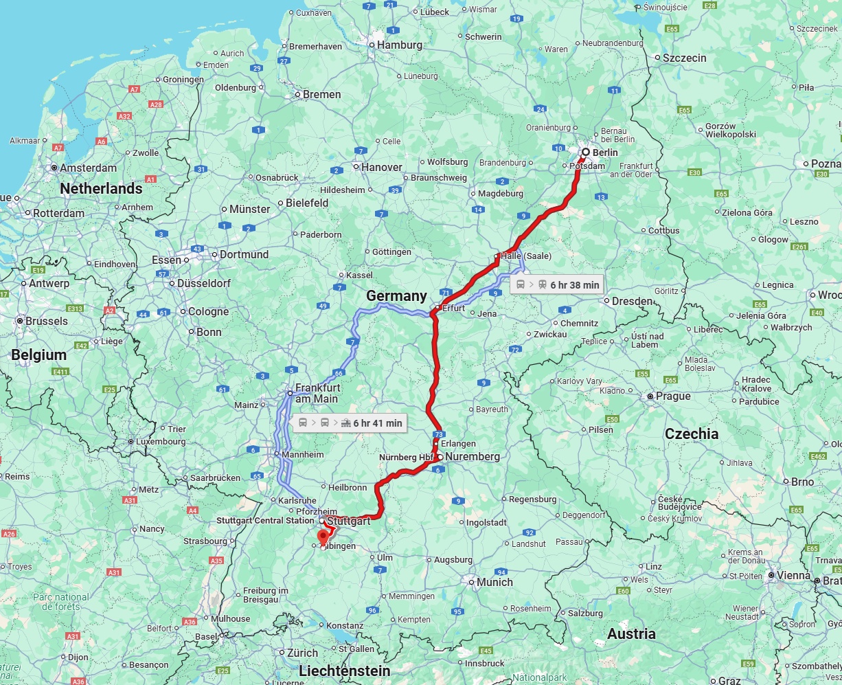 Anreise von Berlin Zu Reutlingen Über 