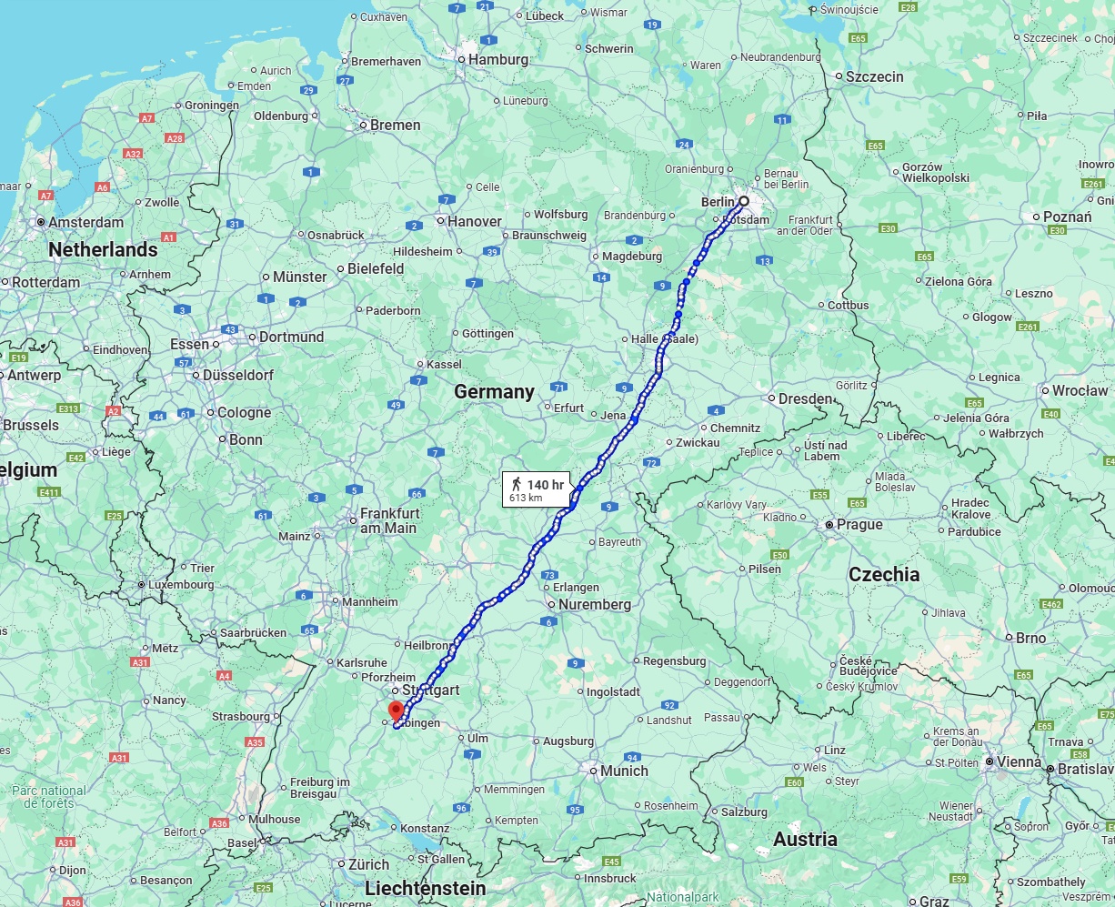 Anreise von Berlin Zu Reutlingen Über 