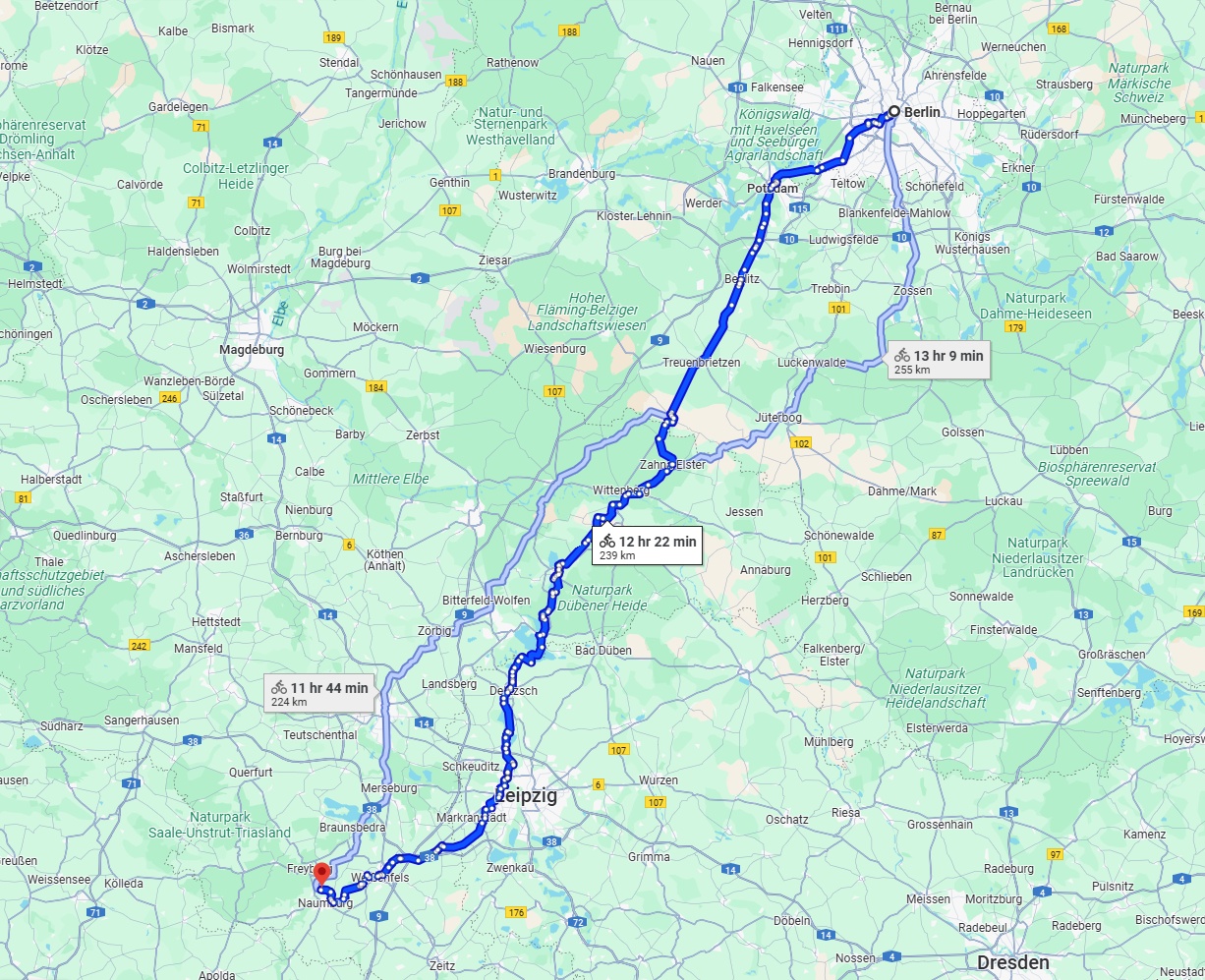 Anreise von Berlin Zu Saale Über 