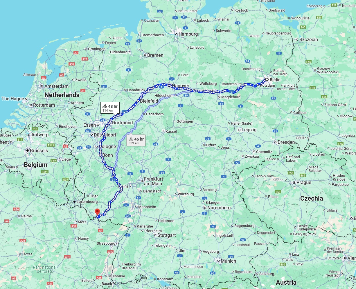 Anreise von Berlin Zu Saarbrücken Über 