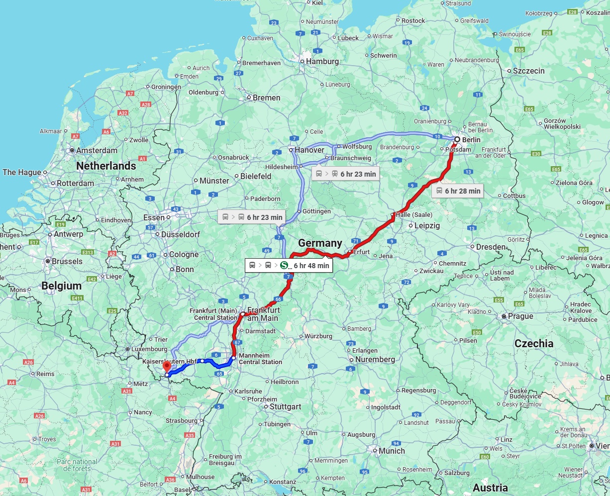 Anreise von Berlin Zu Saarbrücken Über 
