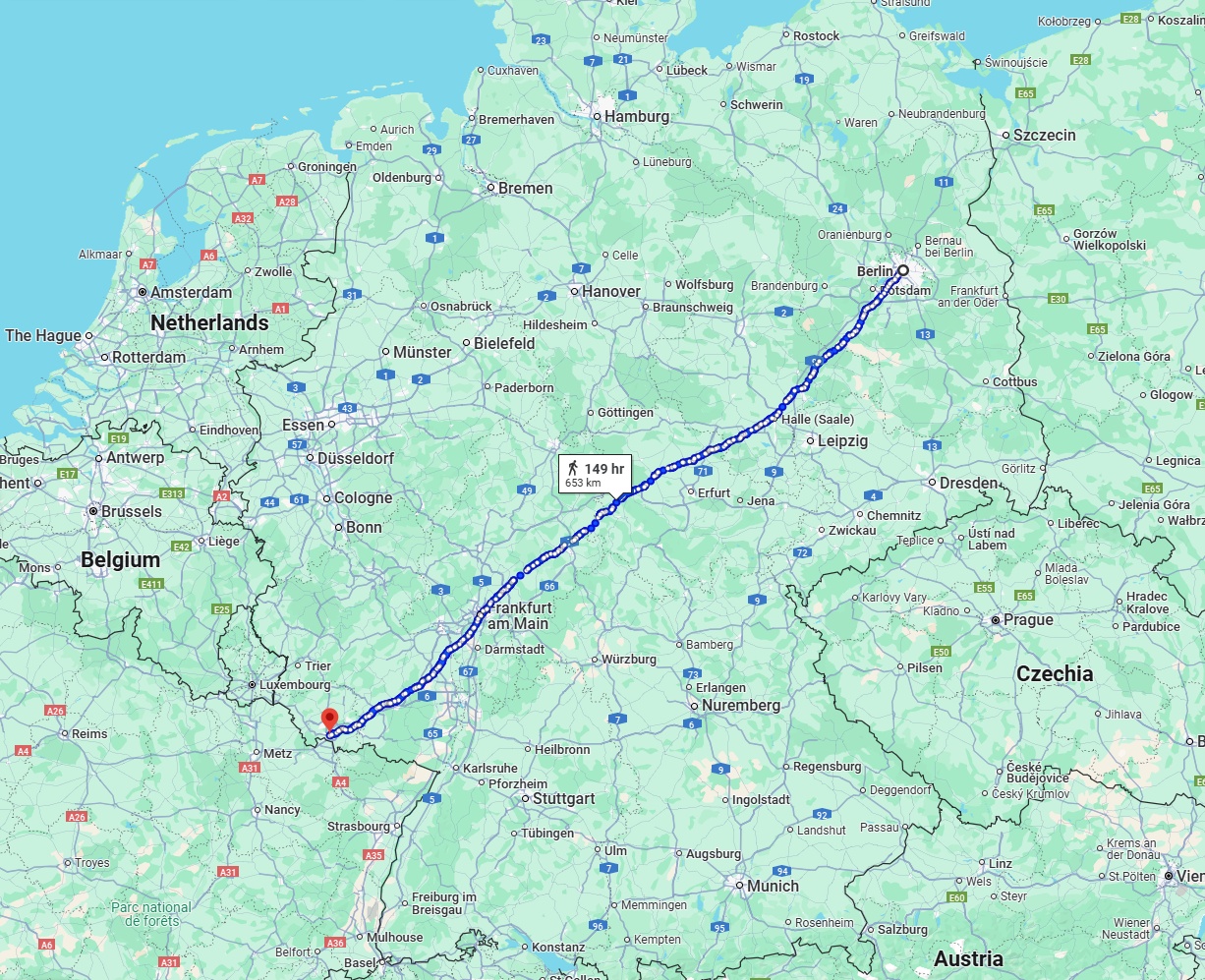 Anreise von Berlin Zu Saarbrücken Über 