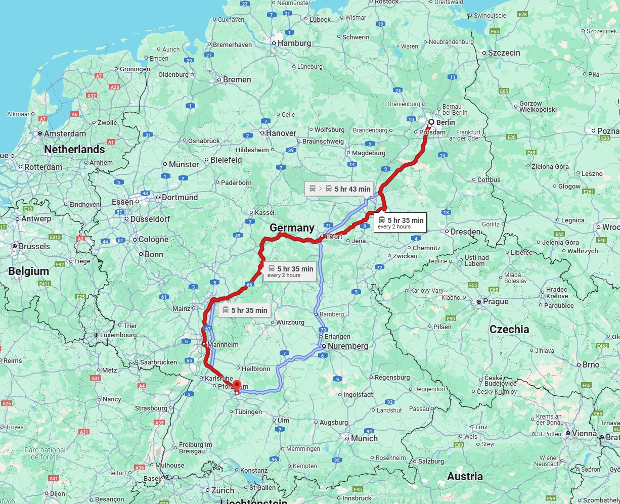 Anreise von Berlin Zu Stuttgart Über 