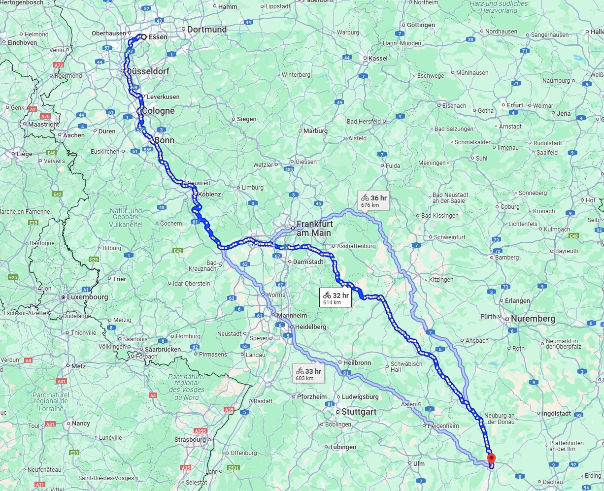 Anreise von Essen Zu Augsburg Über 