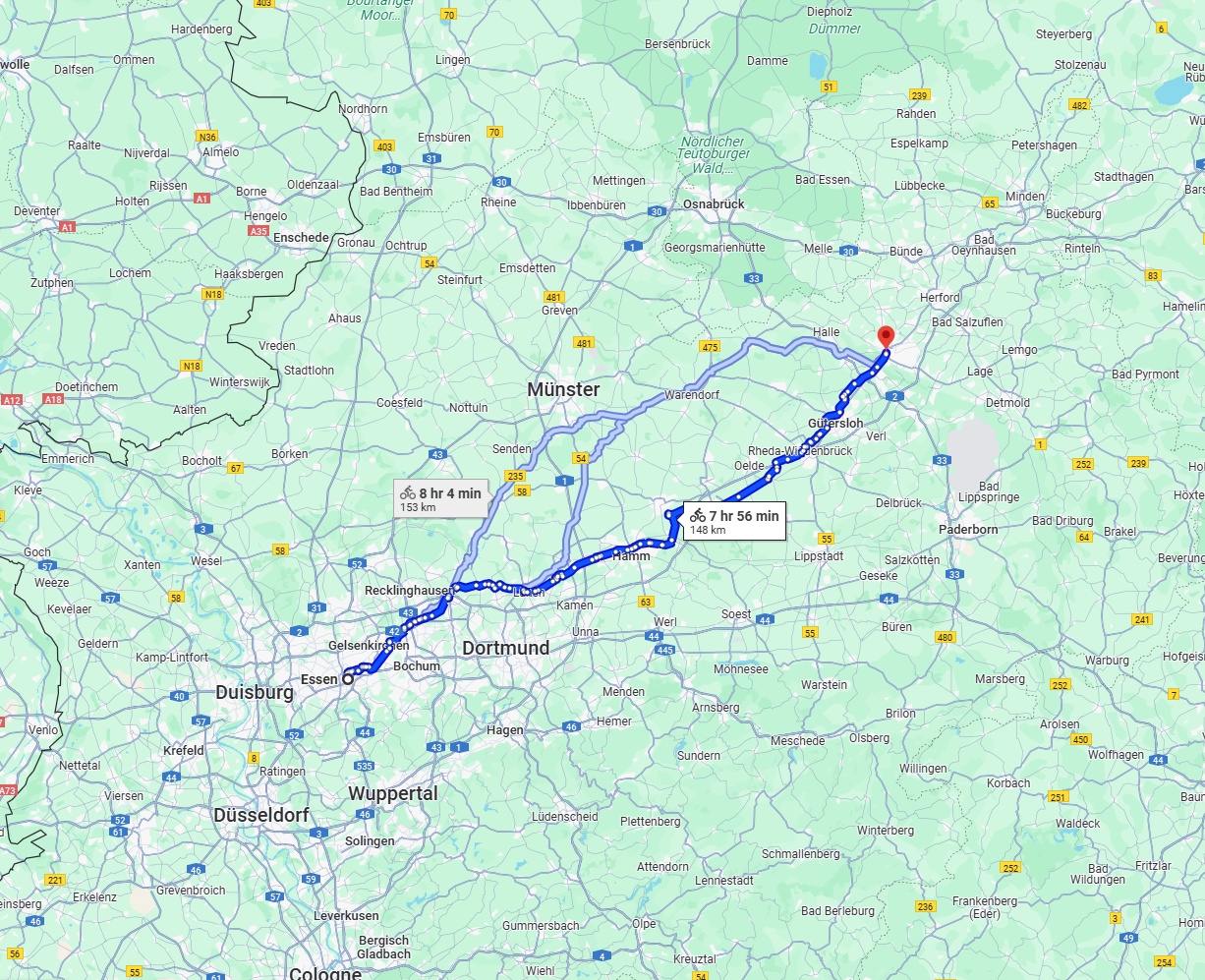 Anreise von Essen Zu Bielefeld Über 
