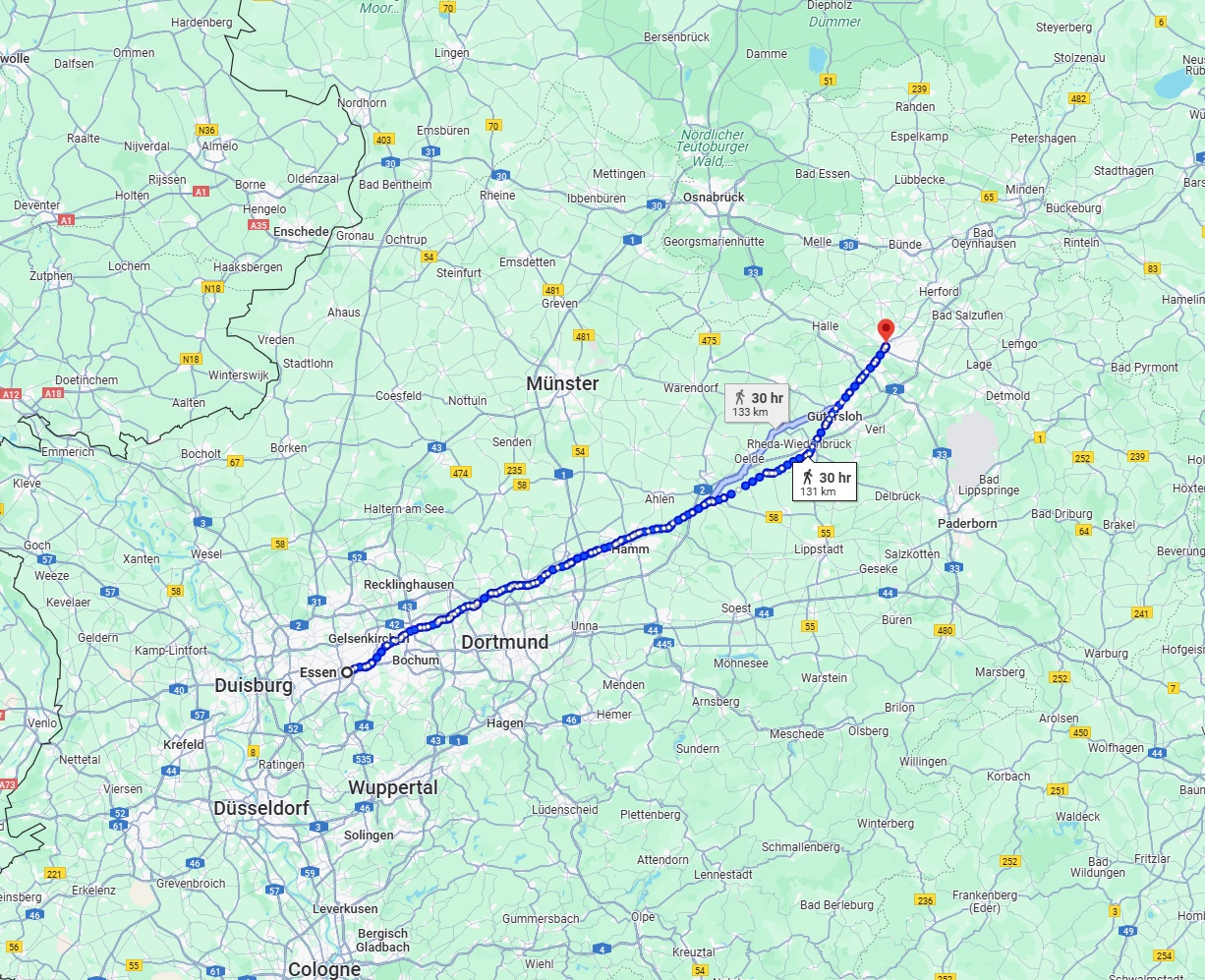 Anreise von Essen Zu Bielefeld Über 
