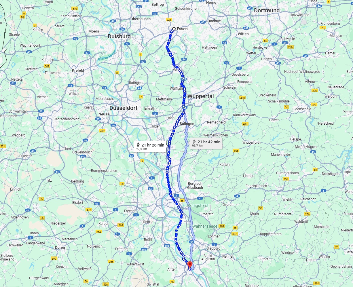 Anreise von Essen Zu Bonn Über 